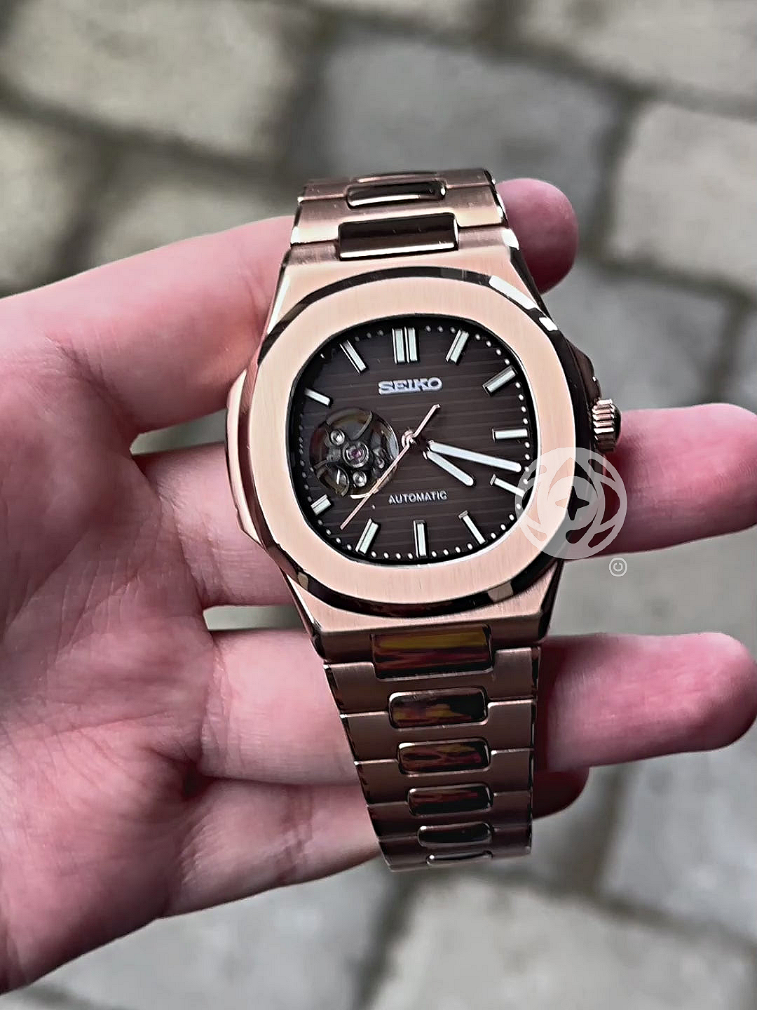 NAUTILUS – OPEN HEART ROSEGOLD CHOCOLATE